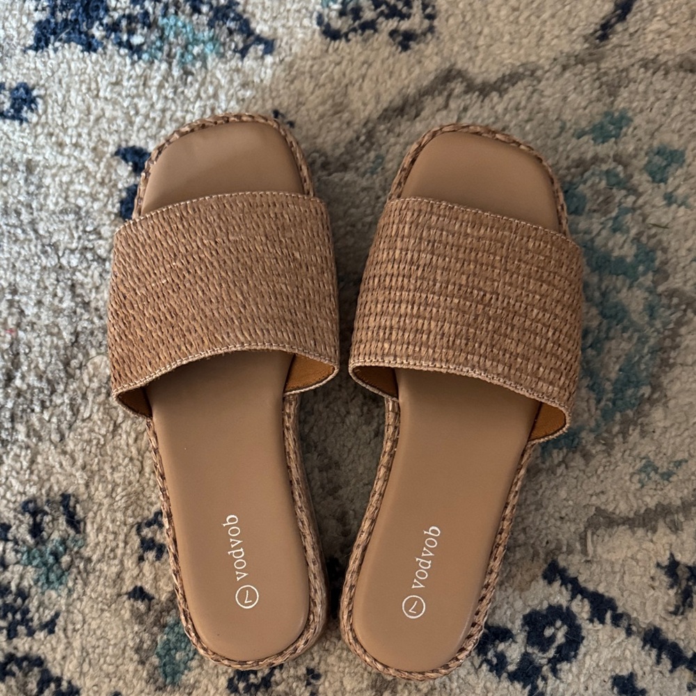 Brown Slide Sandals for Women